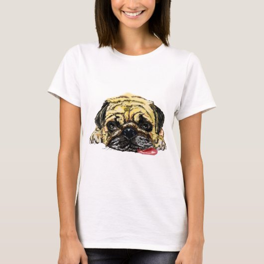 Funny Mops Dog T - Shirt (Vorderseite)