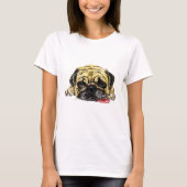 Funny Mops Dog T - Shirt (Vorderseite)