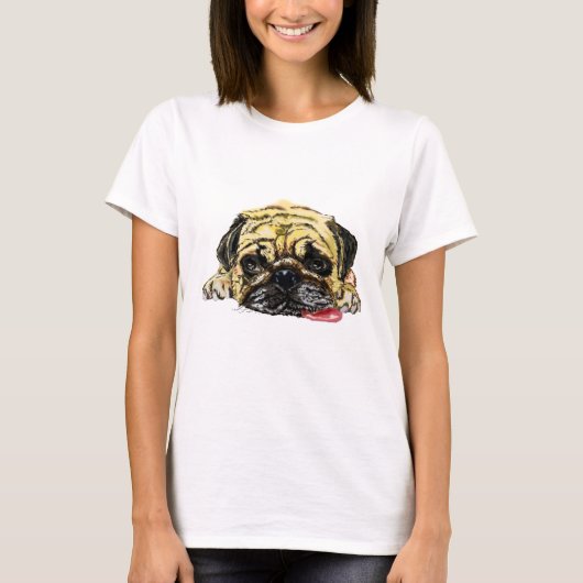 Funny Mops Dog T - Shirt (Vorderseite)