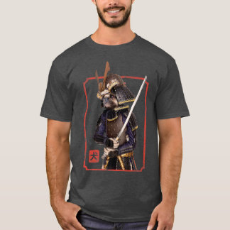 Funny Mops Eigentümer T-Shirt Samurai Mops Bushido