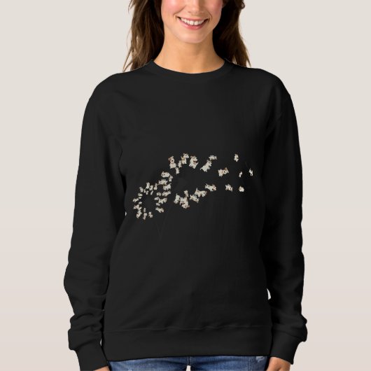 Funny Mops Geschenk für Männer Frauen Coole Blume Sweatshirt (Vorderseite)