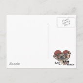 Funny Mops GRILLEN Postkarte (Rückseite)