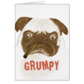 Funny Mops Grumpy Puggy mit Cigar (Vorne)