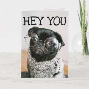 FUNNY MOPS HUND BIRTHDAY GREETING CARDS KARTE
