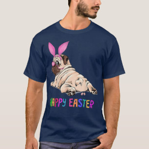 Funny Mops Hund Bunny Osterball Balls Eier fallen  T-Shirt