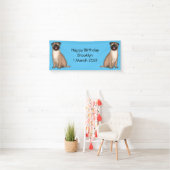 Funny Mops Hund Cartoon Illustration Banner (Insitu)
