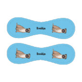 Funny Mops Hund Cartoon Illustration Baseball (Paneele)