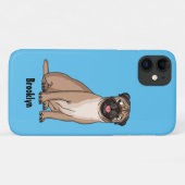 Funny Mops Hund Cartoon Illustration Case-Mate iPhone Hülle (Rückseite (Horizontal))