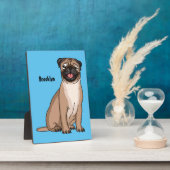 Funny Mops Hund Cartoon Illustration Fotoplatte (Seite)