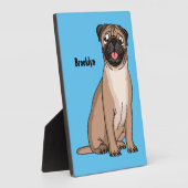 Funny Mops Hund Cartoon Illustration Fotoplatte (Seite)