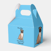 Funny Mops Hund Cartoon Illustration Geschenkschachtel (Rückseite)