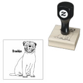Funny Mops Hund Cartoon Illustration Gummistempel (Stempel)