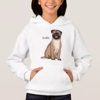Funny Mops Hund Cartoon Illustration