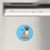 Funny Mops Hund Cartoon Illustration Magnet (In Situ (Geschirrspüler))