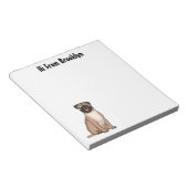 Funny Mops Hund Cartoon Illustration Notizblock (angewinkelt)