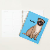 Funny Mops Hund Cartoon Illustration Planer (Anzeige)