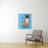 Funny Mops Hund Cartoon Illustration Wandteppich (Beispiel)