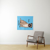Funny Mops Hund Cartoon Illustration Wandteppich (Beispiel (Horizontal))