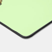 Funny Mops Hund mit benutzerdefiniertem Text und F Schreibtischunterlage (Ecke)