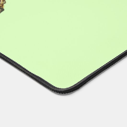 Funny Mops Hund mit benutzerdefiniertem Text und F Schreibtischunterlage (Ecke)