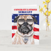 Funny Mops Hund Polizeibeamte Werbeaktion-Karte Karte (Gelbe Blume)