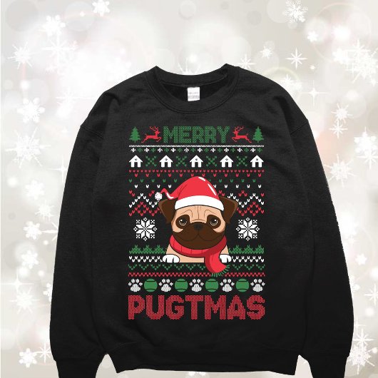 Funny Mops Hund Ugly Sweater Sweatshirt