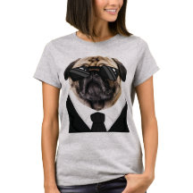 Funny Mops Hunde in Black