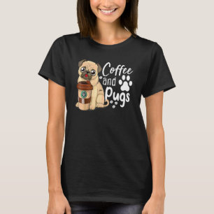 Funny Mops Kaffee Zitat T-Shirt Kaffee und Möpse i