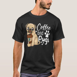 Funny Mops Kaffee Zitat T-Shirt Kaffee und Möpse i