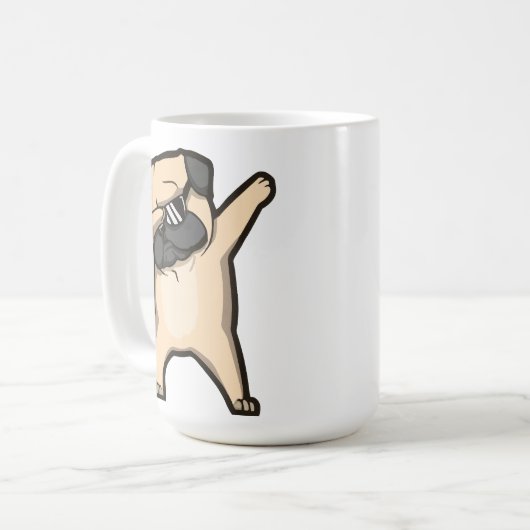 Funny Mops Kaffeetasse (Vorderseite Links)