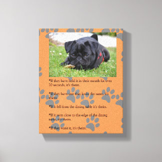Funny MOPS Laws Posession Black Mops Puppy Leinwanddruck