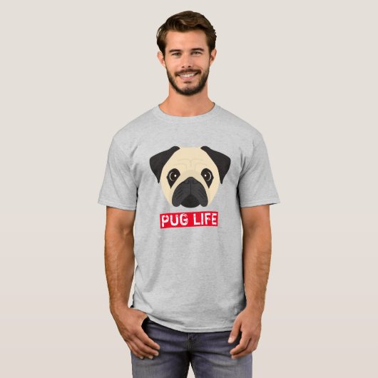 Funny Mops Life T-Shirt (Vorne ganz)
