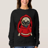 Funny Mops Loaf Niedlich Image Sticker Klassischer Sweatshirt (Vorderseite)