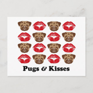 Funny Mops Postkarte