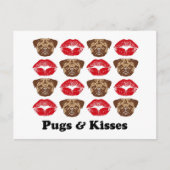 Funny Mops Postkarte (Vorderseite)