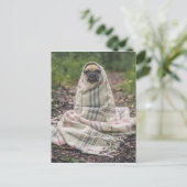 Funny Mops Postkarte (Stehend Vorderseite)