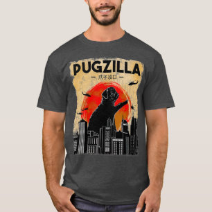 Funny Mops , Pugzilla , Funny Dog Mops T-Shirt