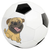 Funny Mops Puppy Dock Fußball Ball (Dreiviertel)