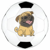 Funny Mops Puppy Dock Fußball Ball (Vorderseite)