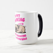 Funny Mops Schnarchen Motorrad Biker Dog Lover Ges Verwandlungstasse (VorderseiteRechts)