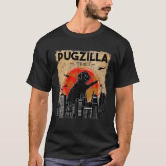 Funny Mops T, Pugzilla T, Funny Dog Mops T-Shirt