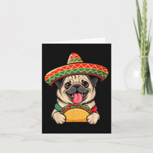 Funny Mops Taco Mops Funny Dog Lover Cinco De Mayo Karte