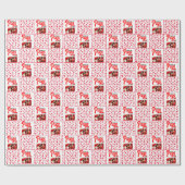 Funny Mops Weihnachts-Dock Foto Niedliche Welpe Geschenkpapier (Flach)