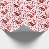 Funny Mops Weihnachts-Dock Foto Niedliche Welpe Geschenkpapier (Ecke)