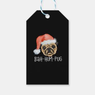 Funny Mops Weihnachts-Hund Mama Vater Pajamas Over Geschenkanhänger