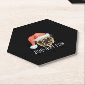 Funny Mops Weihnachts-Hund Mama Vater Pajamas Over Untersetzer (angewinkelt)