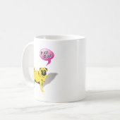 Funny Möpsen Rule Gips Kaffeetasse (Vorderseite Links)