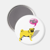 Funny Möpsen Rule Gips Magnet (Vorderseite/Rückseite)