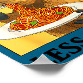 Funny More Spaghetti Less Upsetti Capybara Poster (Ecke)