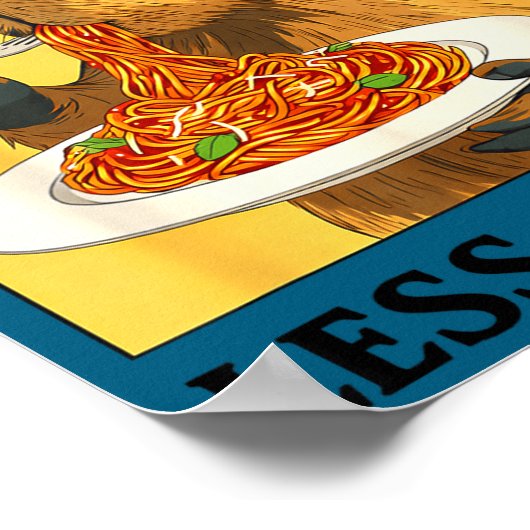 Funny More Spaghetti Less Upsetti Capybara Poster (Ecke)